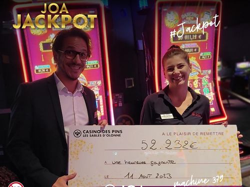 jackpot 52232 euros gagne casino joa des pins aux sables-d’olonne machines a sous