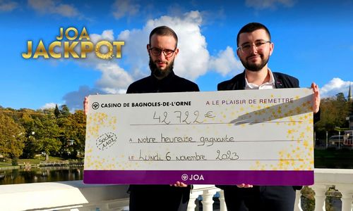 jackpot 42722 euros gagne casino joa de Bagnoles-de-l’Orne machines a sous